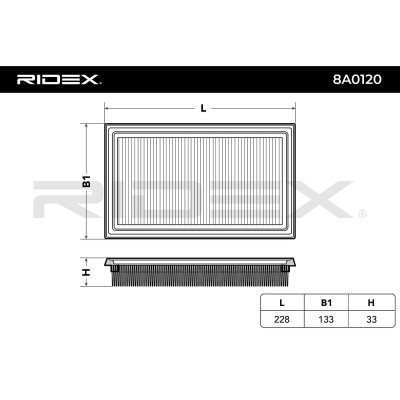 Filtr Powietrza RIDEX 8A0120 8A0120 - foto 3