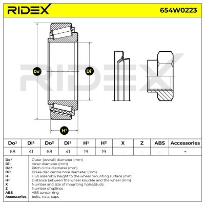 Łożysko Koła RIDEX 654W0223 654W0223 - foto 8