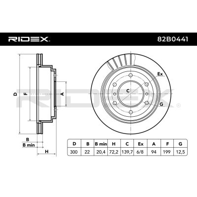 Tarcza hamulcowa RIDEX 82B0441 82B0441 - foto 4