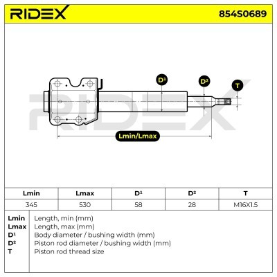 Amortyzator RIDEX 854S0689 854S0689 - foto 5