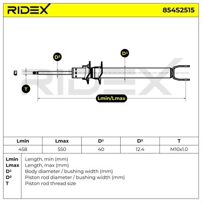 Amortyzator RIDEX 854S2515 854S2515 - foto 8