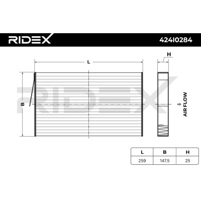 Filtr Kabinowy RIDEX 424I0284 424I0284 - foto 6