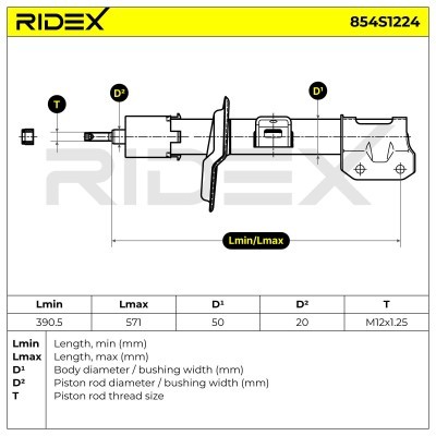 Amortyzator RIDEX 854S1224 854S1224 - foto 6