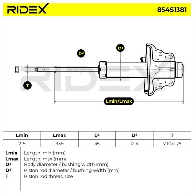 Amortyzator RIDEX 854S1381 854S1381 - foto 6