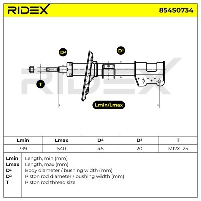 Amortyzator RIDEX 854S0734 854S0734 - foto 8