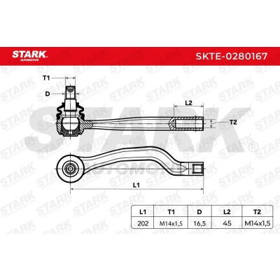Końcówka drążka kierowniczego Stark SKTE-0280167 SKTE-0280167 - foto 5