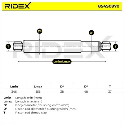 Amortyzator RIDEX 854S0970 854S0970 - foto 6