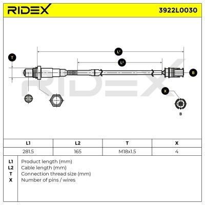 Sonda Lambda RIDEX 3922L0030 3922L0030 - foto 6
