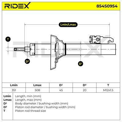 Amortyzator RIDEX 854S0954 854S0954 - foto 6