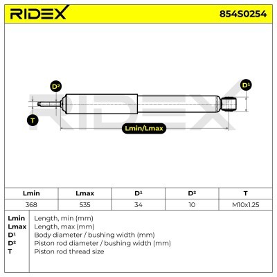Amortyzator RIDEX 854S0254 854S0254 - foto 6