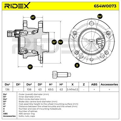 Łożysko Koła RIDEX 654W0073 654W0073 - foto 7