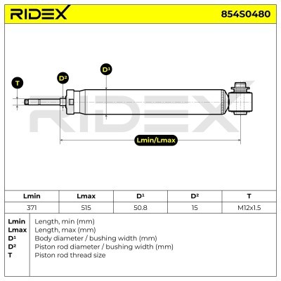 Amortyzator RIDEX 854S0480 854S0480 - foto 4