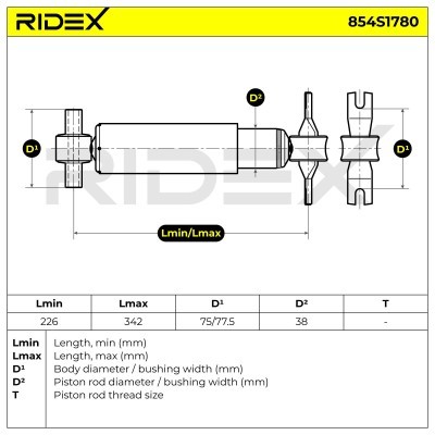 Amortyzator RIDEX 854S1780 854S1780 - foto 7