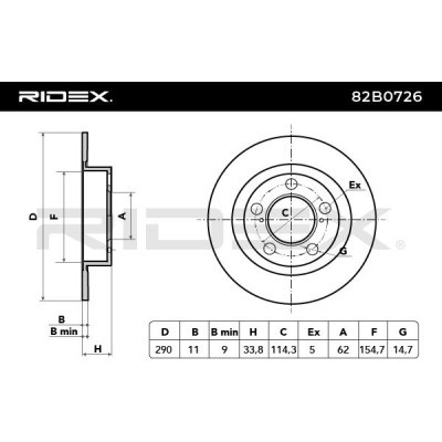 Tarcza hamulcowa RIDEX 82B0726 82B0726 - foto 3