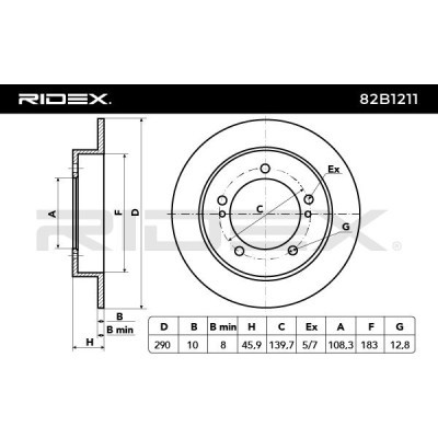 Tarcza hamulcowa RIDEX 82B1211 82B1211 - foto 3