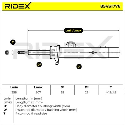 Amortyzator RIDEX 854S1776 854S1776 - foto 2