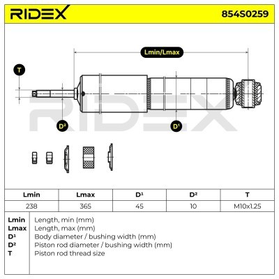 Amortyzator RIDEX 854S0259 854S0259 - foto 7