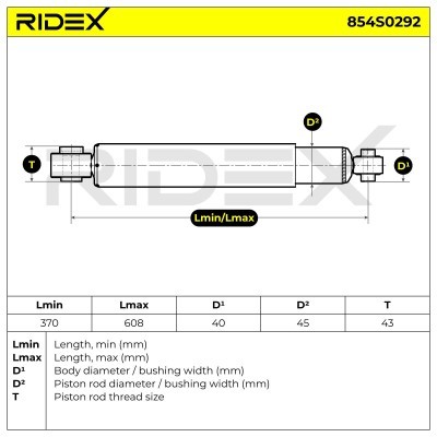 Amortyzator RIDEX 854S0292 854S0292 - foto 8