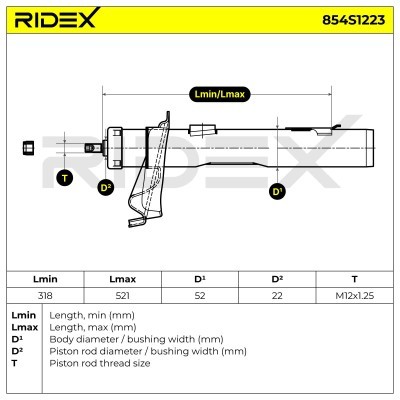 Amortyzator RIDEX 854S1223 854S1223 - foto 9