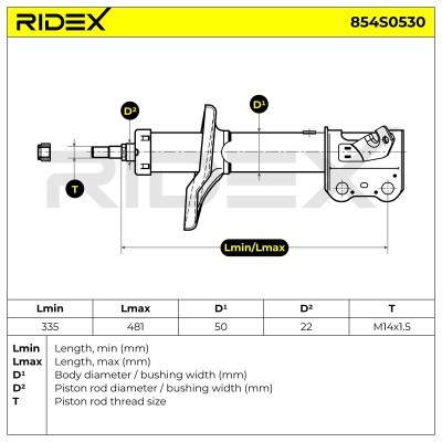 Amortyzator RIDEX 854S0530 854S0530 - foto 8