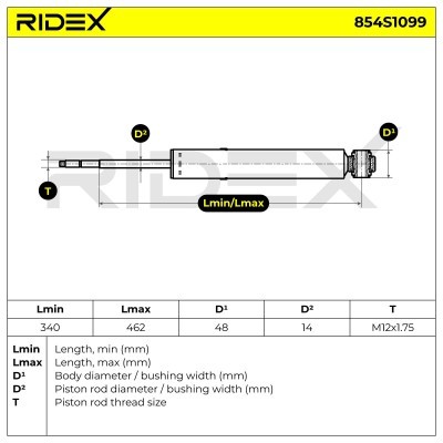 Amortyzator RIDEX 854S1099 854S1099 - foto 7