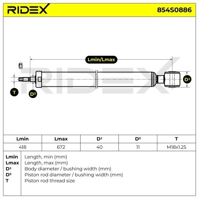 Amortyzator RIDEX 854S0886 854S0886 - foto 6