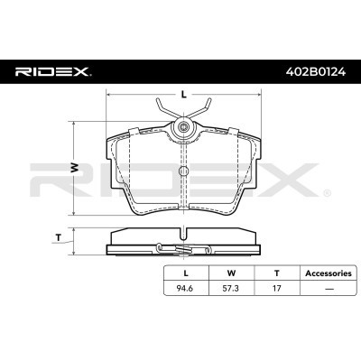 Klocki hamulcowe RIDEX 402B0124 402B0124 - foto 3