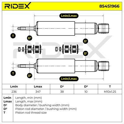 Amortyzator RIDEX 854S1966 854S1966 - foto 4