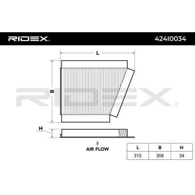 Filtr Kabinowy RIDEX 424I0034 424I0034 - foto 3