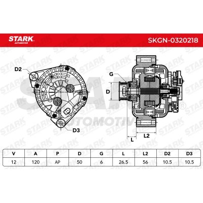 Alternator Stark SKGN-0320218 SKGN-0320218 - foto 6