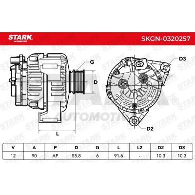 Alternator Stark SKGN-0320257 SKGN-0320257 - foto 5
