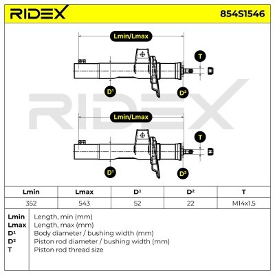 Amortyzator RIDEX 854S1546 854S1546 - foto 5