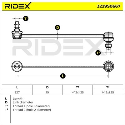 Łącznik Stabilizatora RIDEX 3229S0667 3229S0667 - foto 5