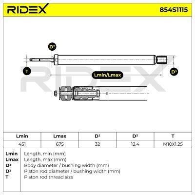 Amortyzator RIDEX 854S1115 854S1115 - foto 7
