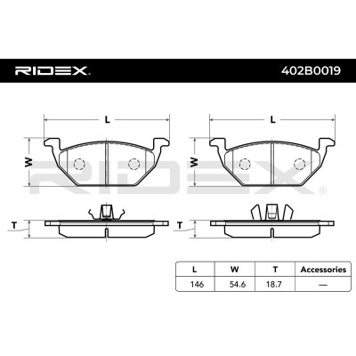 Klocki hamulcowe RIDEX 402B0019 402B0019 - foto 3