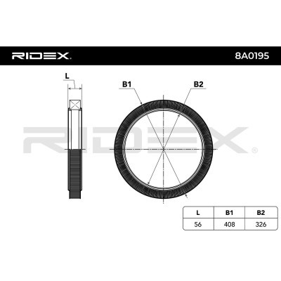 Filtr Powietrza RIDEX 8A0195 8A0195 - foto 6