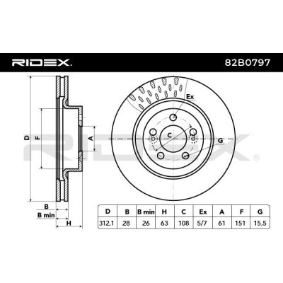 Tarcza hamulcowa RIDEX 82B0797 82B0797 - foto 4