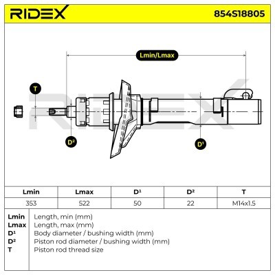 Amortyzator RIDEX 854S18805 854S18805 - foto 8