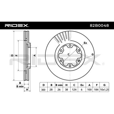 Tarcza hamulcowa RIDEX 82B0048 82B0048 - foto 3