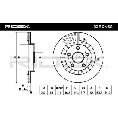 Tarcza hamulcowa RIDEX 82B0468 82B0468 - foto 3