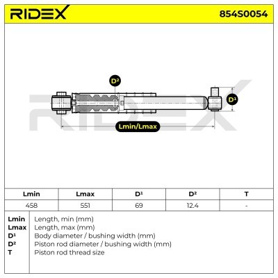 Amortyzator RIDEX 854S0054 854S0054 - foto 8