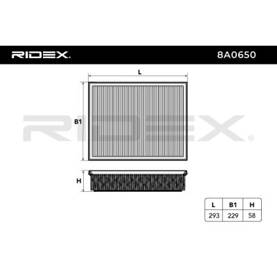 Filtr Powietrza RIDEX 8A0650 8A0650 - foto 6