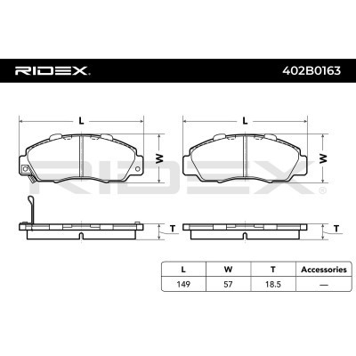 Klocki hamulcowe RIDEX 402B0163 402B0163 - foto 6