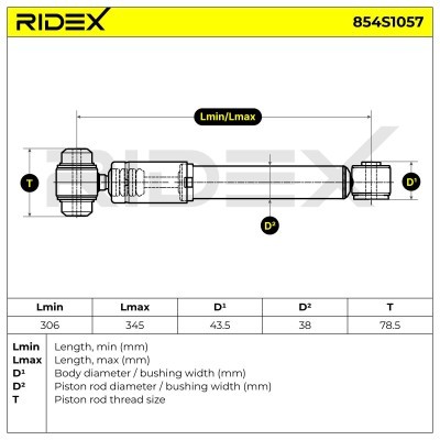 Amortyzator RIDEX 854S1057 854S1057 - foto 6