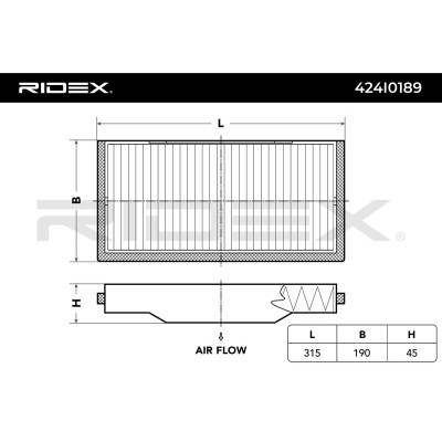 Filtr Kabinowy RIDEX 424I0189 424I0189 - foto 2