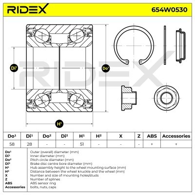 Łożysko Koła RIDEX 654W0530 654W0530 - foto 7