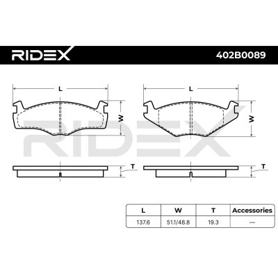 Klocki hamulcowe RIDEX 402B0089 402B0089 - foto 5