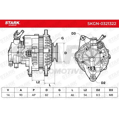 Alternator Stark SKGN-0321322 SKGN-0321322 - foto 8