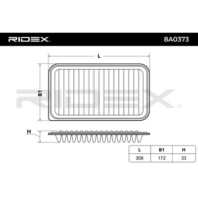 Filtr Powietrza RIDEX 8A0373 8A0373 - foto 6