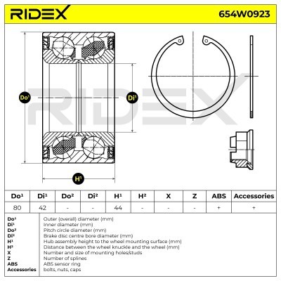 Łożysko Koła RIDEX 654W0923 654W0923 - foto 7
